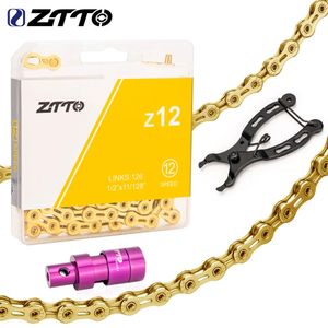 ZTTO 12 Speed ​​Bicycle Chain 126 Links MTB 12Speed ​​Mountain Road Bike Chains Cutter Master Missing Link Connector Installeer Tool 231221