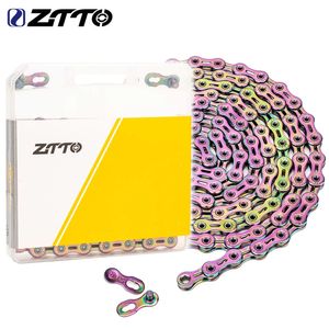 ZTTO 12Speed ​​Chaînes Bicycle Mtb 8 9 10 11 12 Speed ​​Mountain Road Road Bike Chain avec connecteur 10s Missing Link Magic Quick Connect 231221