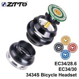 ZTTO 3434S MTB bicicleta de carretera auriculares para bicicleta 34mm EC34 CNC 1 18 286 tubo recto horquilla interna 34 convencional sin rosca 240118