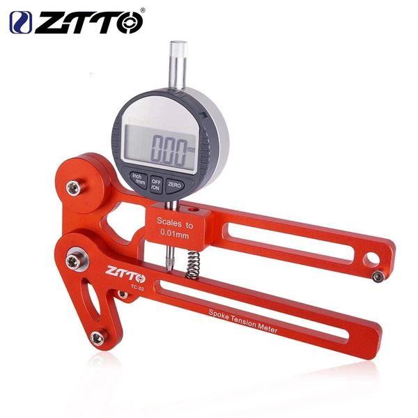 ZTTO compteur de tension de vélo compteur de rayons de précision électronique vérificateur de constructeurs de roues de vélo tendeur d'outil fiable précis Stable TC02 240325