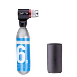 ZTTO MTB Bike CO2 Cartridge Adapter Mini CO2 Inflator Hoge druk Bicycle Luchtpomponderdelen voor FV AV Schrader Presta -klep
