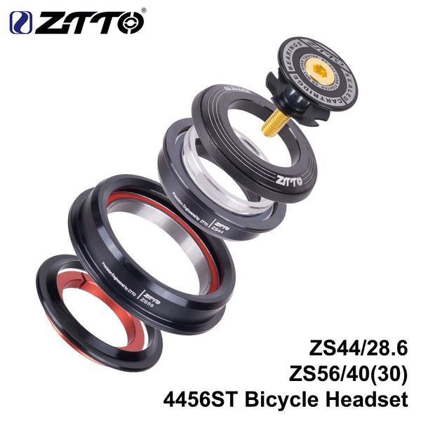 ZTTO-columna de dirección para bicicleta de montaña, auriculares internos de 44mm y 56mm, horquilla de tubo cónico recto de 45 grados ZS44 ZS56 sin rosca 240118