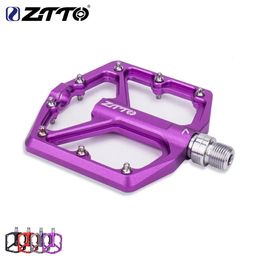 ZTTO – pédale plate ultralégère en alliage d'aluminium CNC, pour vélo d'enduro, roulements lisses, filetage 916, grande surface pour gravier JT07 240113