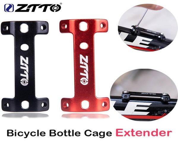 ZTTO MTB Double tête de bouteille de vélo de cage Extender Ultralight Aluminium Alloy Mountain Road Bike Frame Water Cup Holder Expander6313199