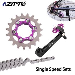 ZTTO MTB enkele snelheid Cassette Cog Bicycle 1 Speed Set Sprocket Gear 16T 17T 18T 19T 20T 21T 22T 23T K7 CNC Bike Freewheel