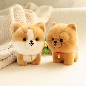 Zu kawaii teddy huisdieren levensechte pluizige puppy zachte pop schattige kleine chow pomeranian corgi Yorkie plush speelgoed met charme cadeau voor meisje