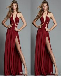 Zuhair Murad 2020 Robes de soirée Femmes Design unique Design Red High Slit Mariffon Plus taille de bal robes de bal Longueur Special Occasion DRE3362978