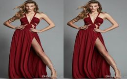 Zuhair Murad 2020 Robes de soirée Femmes Design unique Design Red High Slit Mariffon Plus taille de bal robes de bal Longueur Special Occasion DRE3068938