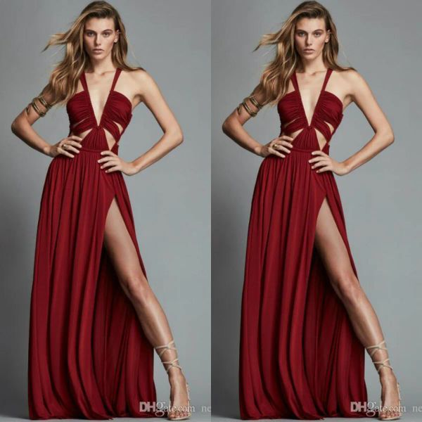 Zuhair Murad 2024 Vestidos de noche Mujeres Diseño único Rojo High Slit Garleta Gran Tamaño Prom Vestido de ocasión especial Vestido de ocasión especial