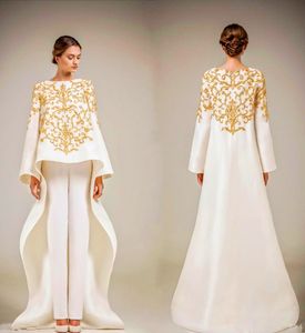 Zuhair Murad Jurken Feestavond Met Lange Mouwen Cape Crew Peplum Ruches Tule Formele Jurken Rits Terug Optocht Galajurken HY4131