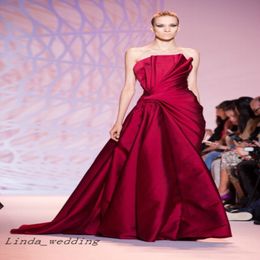 Livraison gratuite Zuhair Murad Haute Couture Robes de soirée Longueur de sol sans bretelles