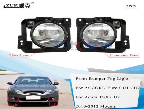 Lámpara de luz antiniebla del parachoques delantero Zuk para Honda Accord Euro para Acura TSX 2010 2011 2012 CU1 CU2 Foglamp Reflector3024181