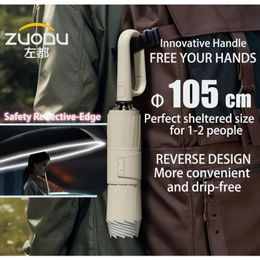 Zuodu Style Inverse Automatic Umbrella Ring Backle Design Suncreen Sunshade 240430