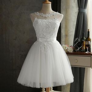 Zuolunouba 2018 Dentelle Diamant Robe D'été Femmes Sans Manches Belle Blanc Bowknot Robe Courte Mince Robes De Fête De Noël Robe Y19050805