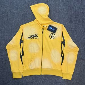 Zup opgespoeld hoodies voor mannen vrouwen 1 kwaliteit printen oversized hoodies geel