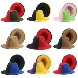 Zuxi -hoeden voor mannen dames patchwork fedoras zwarte witte hoed luxe nuevos sombreros de hombre y mujer 240326