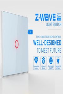 Zwave 1CH EU Wall Light Touch Screen Switch Home Automatisering Zwave Wireless Smart Smart Remote Control Light Switch22594171263397