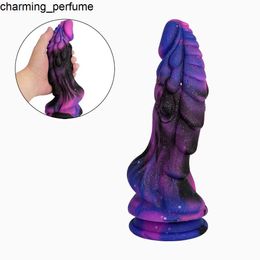 Zwfun Dog Dildo Masturbators Starry Sky Silicone Penis Monster Dragon Dildo Sex Toys