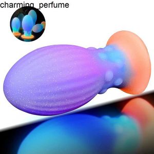 Zwfun Liquid Silicone Glow Dragon Egg Monster Butt Plug pour les jeux Toys sexy pour hommes Femmes couples
