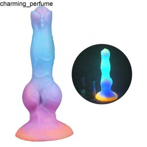 Zwfun New Light Up Dildo for Women Anal Sex Toys Color Light Up Dildo for Men Realist Dog Dildo Anal Plug Couple Toys