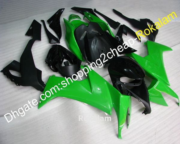 ZX-10R 08 09 10 Pour carénages Kawasaki ZX10R 2008 2009 2010 Carénage de partie de carrosserie de moto vert noir (moulage par injection)