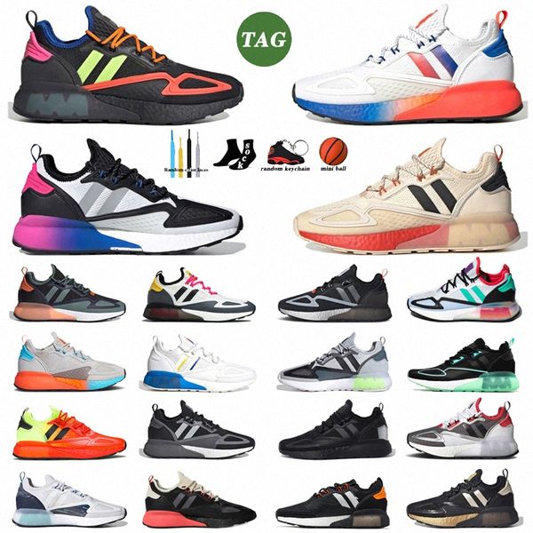 ZX 2K Boost Blanco Solar Rojo Azul Ninja Time In Cloud True Pink The Mudhorn Grey One Hi-Res Green Yellow Patrick Mahomes Multi Purple Mujeres y hombres Zapatillas para correr