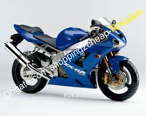 Kit de carénage ZX6R pour Kawasaki ZX-6R 03 04 ZX6R 636 Ninja 2003 2004, capot ABS bleu tendance de pièces de Moto (moulage par injection)