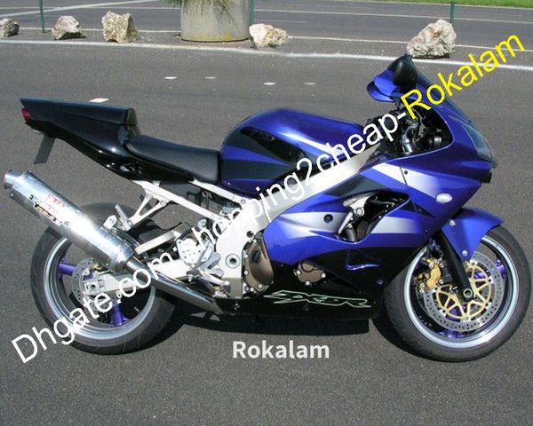 ZX9R 02 03 Carenado para Kawasaki Parts 2002 2003 Ninja ZX-9R ZX 9R Sport Moto Aftermarket Kit Juego de carenado Azul Negro (moldeo por inyección)