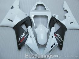 Kit de carénage personnalisé zxmotor gratuit pour Yamaha R1 2000 2001 Blanc Black Fairings YZF R1 00 01 GG57