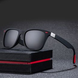 ZXWLYXGX Gafas de sol polarizadas clásicas para hombres Mujeres Diseño de marca Driving cuadrado Gafas de sol macho Uv400 Gafas de Sol 240507