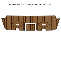 zy 1997 Bayliner 2855 plate-forme de natation personnalisée bateau EVA mousse teck pont tapis de sol support auto-adhésif SeaDek Gatorstep Style tampons de bonne qualité