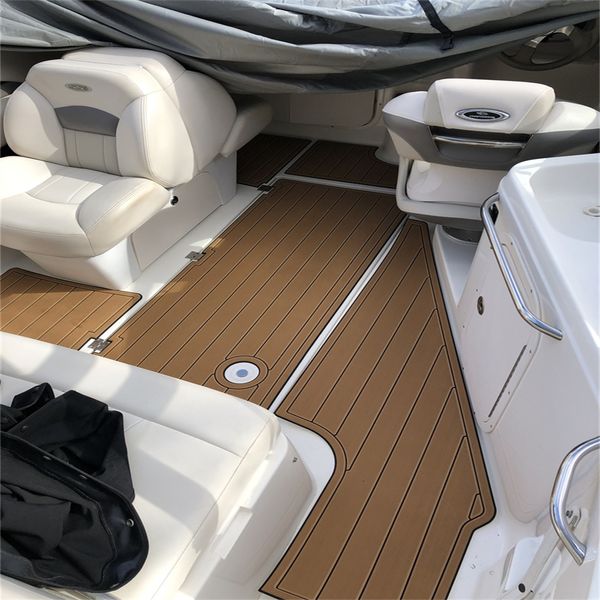 ZY 2005 Chaparral 270 Signature Plate-forme de natation Cockpit Bateau EVA Mousse Tapis de sol en teck avec support adhésif de bonne qualité SeaDek Gatorstep Style Floor