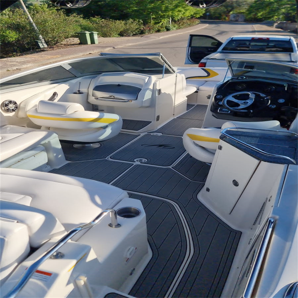 Zy 2011-2018 Monterey M3 almohadilla de cabina barco EVA espuma imitación teca cubierta piso Mat respaldo autoadhesivo SeaDek Gatorstep estilo almohadillas