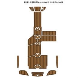 Zy 2014-2018 Mastercraft X46 coussin de Cockpit bateau EVA mousse Faux teck pont tapis de sol support auto-adhésif SeaDek Gatorstep Style tampons