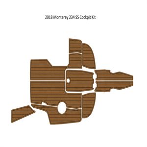 ZY 2018 Monterey 234 SS Cockpit pad Boat Eva Foam Faux Teak Deck Floor Mat Boarding Self Adhesive Seadek Gatorstep Style Pads