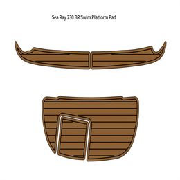 Zy Sea Ray 230 BR Plate-plate-forme de natation Boat Eva mousse FAUX TOX TECK PLAND MAT STACKING SETHING ADHESIVE SEADEK GATORSTEP STYLE PADS