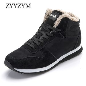 Zyyzym Men Laarzen Winterschoenen voor mannen Laceup Style Winter Fashion Sneakers Casual pluche Keep warme jeugd Katoenschoenen Snow Boots 201204