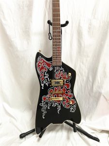 ZZ Top G6199 Micro guitare électrique Thunderbird rayé noir TV Jones, matériel doré