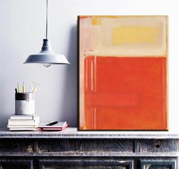 ZZ182 MODERNE RÉSUMT TOLEVAS ART Mark Rothko Couleur toile Peinture d'art d'huile pour la décoration de la chambre de salon imprimés sans cadre art5427637