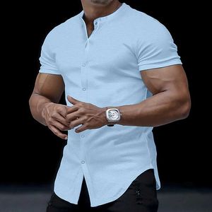 ZZ36 Chemises habillées pour hommes Qualités hommes Bouton Slet Shirt Boute à plaids solides et à plaids solid