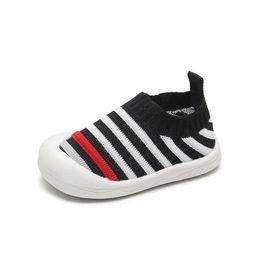 ZZfaber Kids Flexibele Barefoot Schoenen Comfortabele Mesh Sneakers voor Meisjes Jongens Kinderen Unisex Gestreepte Ademend Casual Schoenen G1025