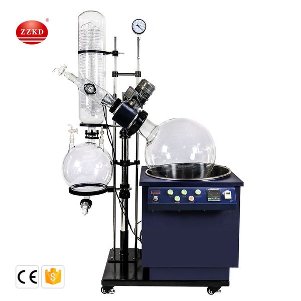 ZZKD Lab Supplies 50L Laboratoire Grande Capacité Multifonctionnel Vide Évaporateur Rotatif Bouton Contrôle Électrique Levage Chauffage Bain 110V/220V