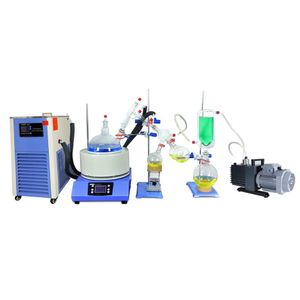 ZZKD Lab levert Laboratorium 5L Short Path Distillatie Kit met 5L / -10 ° C Koelkoelmachine en vacuümpomp voor CBD-verdamping-extractie, 110V / 220V