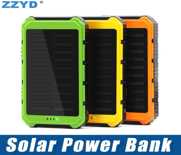 ZZYD Portable 4000mAh Banque d'alimentation solaire Double USB Batterie externe Chargeur LED imperméable pour IP 7 8 Samsung S8 Note 88554331